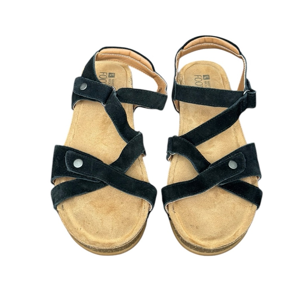 White Mountain Women’s Black Fair Wedge Slingback Sandals Size 9M